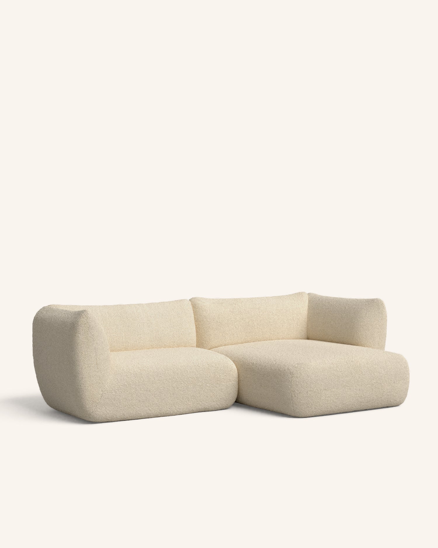 pid:16320450036057|color:Beige bouclé (Madera)|side:Chaise longue derecho|size:260 x 148 cm