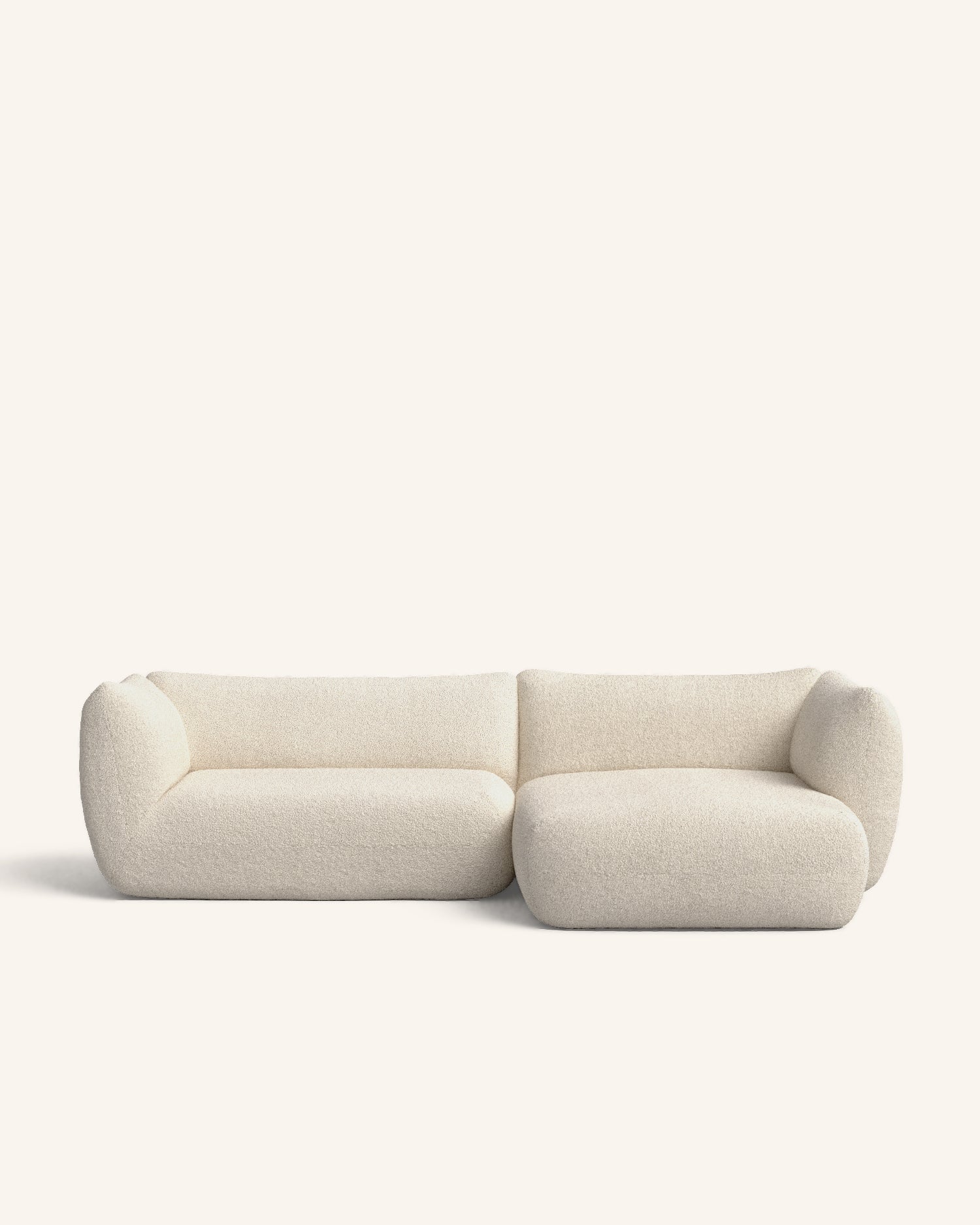 pid:16320450036057|color:Beige bouclé (Madera)|side:Chaise longue derecho|size:260 x 148 cm