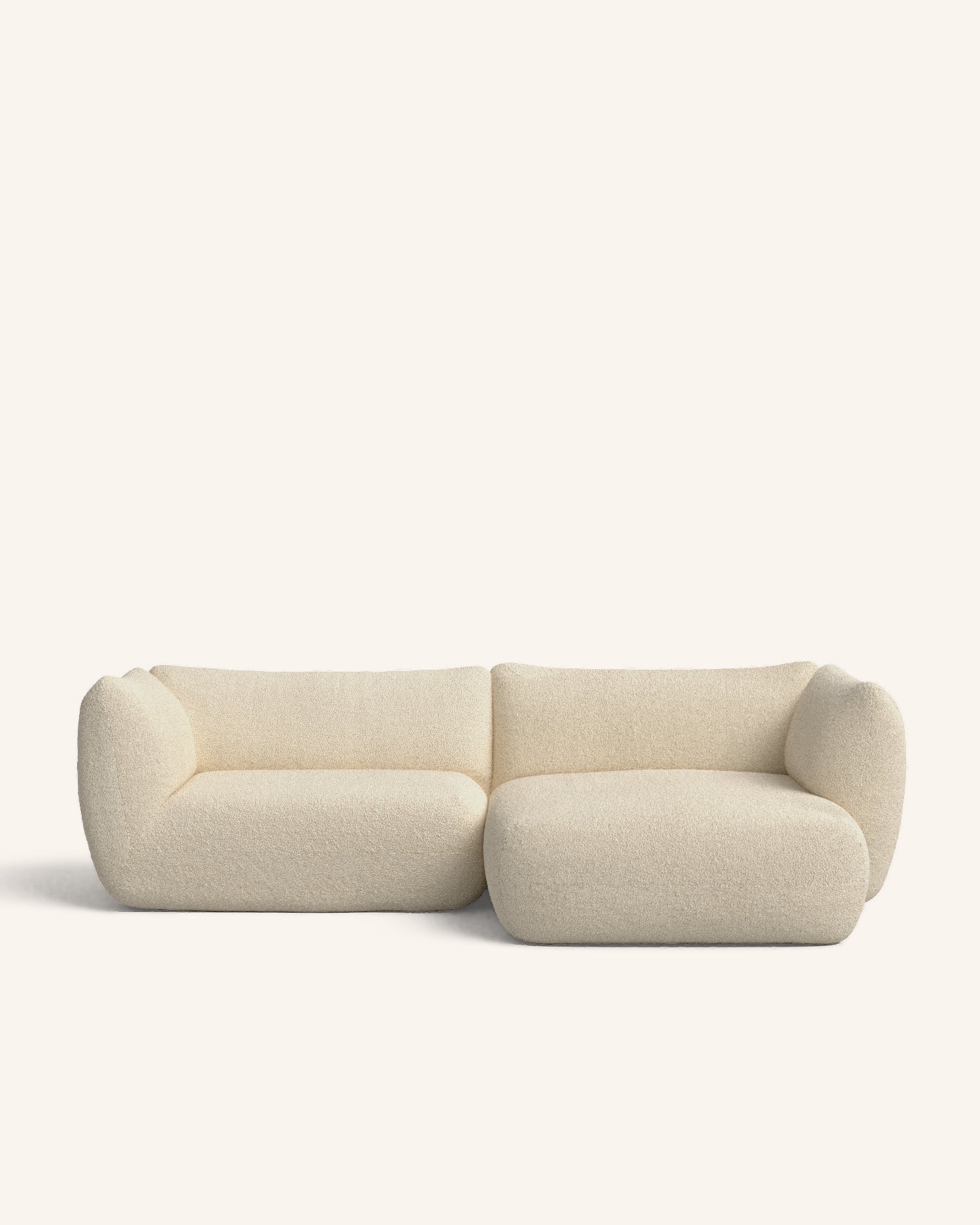 pid:16320450036057|color:Beige bouclé (Madera)|side:Chaise longue derecho|size:260 x 148 cm